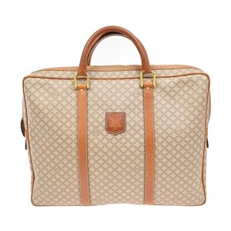 Celine Pre-owned Bags, unisex, Brown, Size: ONE SIZE Pre-owned Vintage Monogram Canvas Briefcase