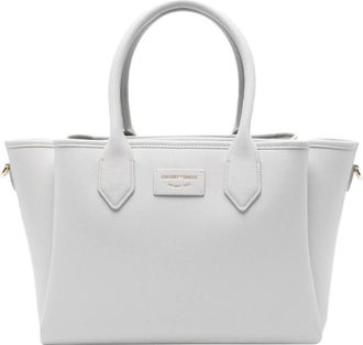 Emporio Armani Light Grey Logo Medium Tote