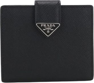 Prada Pre-owned Wallet (bi-fold) - Dames - Vintage Accessoires - Zwart - ONE Size - Leer - Vintage