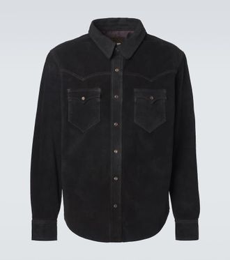 Ralph Lauren Camicia Western in suede