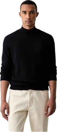 Trussardi Pullover met boothals - Heren - Coltruien - Blauw - M - Wol - Truien & Vesten