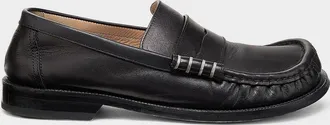 J.W.Anderson Men & apos;s Leather Moccasin-Toe Penny Loafers