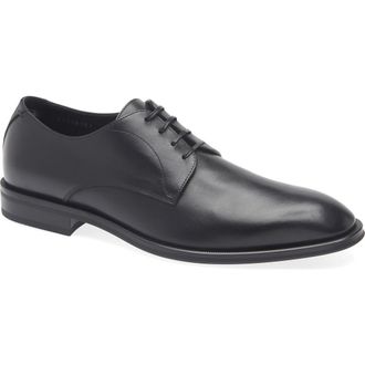 BOSS Derreck Plain Toe Derby in Black/black at Nordstrom Rack, Size 8.5Us / 7.5Uk