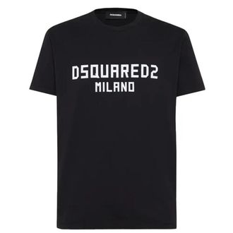 Dsquared2 DSquared2 Heren Milano Katoen T-Shirt (Zwart)