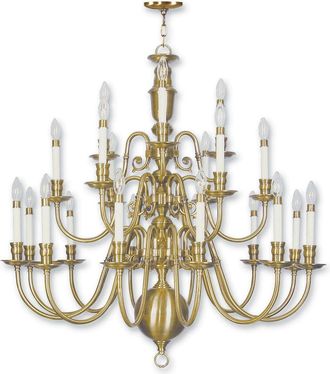 Livex Lighting Discontinued Livex Beacon Hill 21-Light Flemish Brass Chandelier