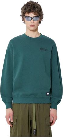 Neighborhood Effen Ronde Hals Sweater - Heren - Sweatshirts - Groen - L - Katoen - Hoodies & sweatvesten