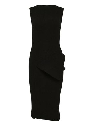 Rick Owens Babel draped-detail midi dress - women - Fabric - M - Black
