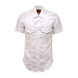Neil Barrett Italiaans overhemd Bde 90 8983 - Heren - Korte mouwen Overhemden - Wit - XS - Overhemden