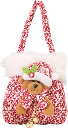 Generic Reusable Shopping Bags - Spacious Interior Carrier, Fabric Tote, Reinforced Handle Design | Eco Friendly Present Packaging Solution For Christmas Fami