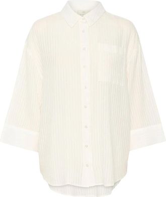 Kaffe Shirts - Dames - Overhemden - Wit - XL - Overhemden