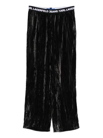 Karl Lagerfeld velvet trousers - Black
