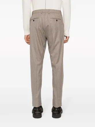 Manzoni24 Wool Straight-Leg Trousers - Taupe
