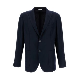 Boglioli Jassen, Heren, Blauw, L, Wol, Enkelrijig Blazer