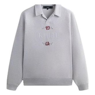 Kith Nelson Collared Pullover Light Heather Grey KHM031308-002