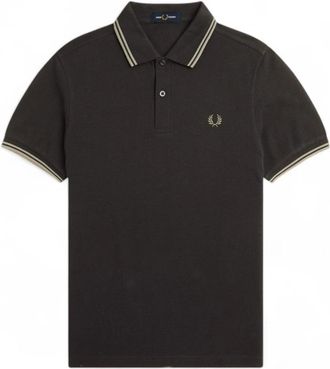 Fred Perry Hombre, Camisetas, Verde, Talla: S