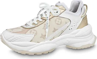 Louis Vuitton (WMNS) LOUIS VUITTON Run 55 Sneakers Beige Monogram White 1ABHR3