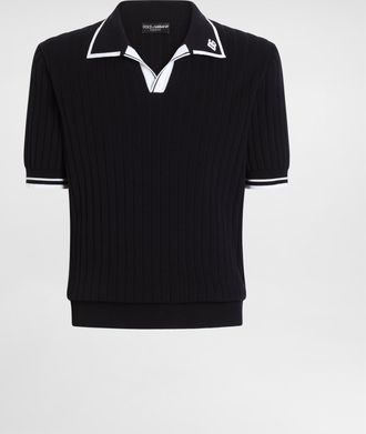 Dolce & Gabbana Cotton Polo Shirt - Man Sweaters And Cardigans White 46