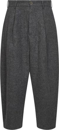 Uma Wang Wijde broek - Heren - Wijde Broeken - Grijs - S - Wol - Broeken