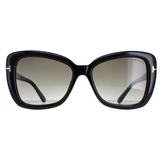 Tom Ford Maeve FT1008 01B glanzend zwart smoke gradient zonnebril