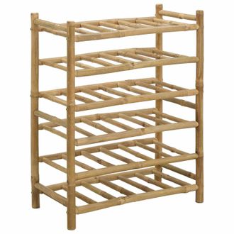 vidaXL Estante De Vino Natural 57 X 29,5 X 72 Cm Bamb&uacute; Vidaxl