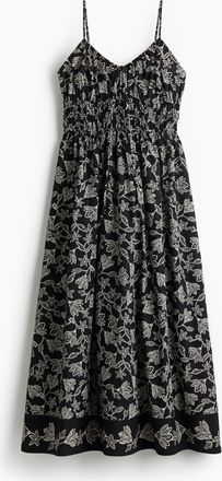 H&M Trägerkleid aus Baumwolle - Schwarz