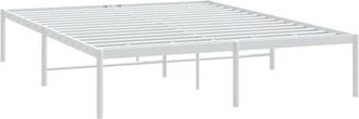 vidaXL Metal Bed Frame without Mattress White 140x200cm Vidaxl