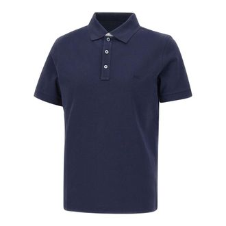 Fay Stretch Piquet Polo - male - Fay - Polo Shirts - Blue - S - Tops