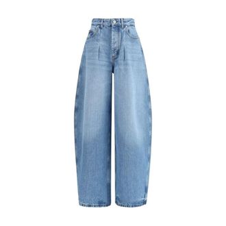 Jacquemus Loose-fit Jeans, female, Blue, Size: W28 Balloon-leg Oversized Jeans