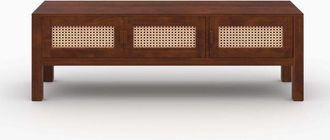 Rendez-Vous D&eacute;co Mueble De Tv De Madera De Mango Y Ca&ntilde;izo - Tiki