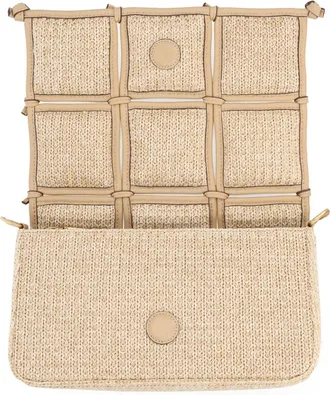 Cult Gaia Womens Shoulder Bag Gaia Puff Beige Cotton Canvas