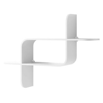 Umbra Montage Schweberegal, Gummibaumholz weiss