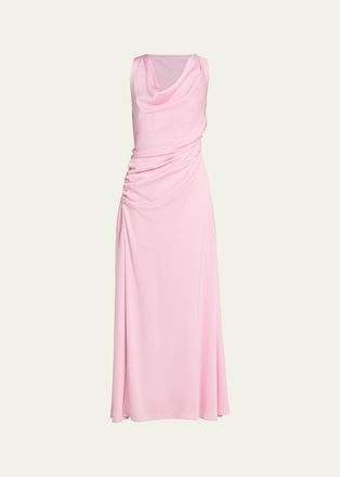 SIMKHAI Elinne Draped Off-Shoulder Column Gown