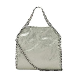 Stella McCartney Stella McCartney, Handbags, female, Green, Size: ONE SIZE Falabella Mini Metallic Tote Bag