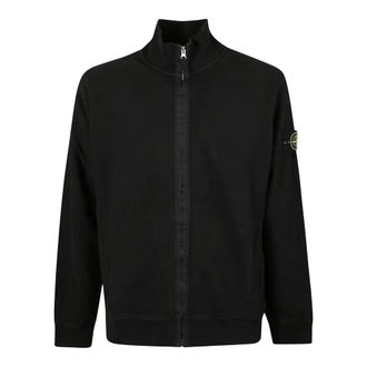 Stone Island Hoodies & sweatvesten, Heren, Zwart, M, Katoen, Crewneck Sweatshirt