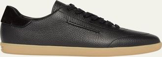 Ermenegildo Zegna Mens 232 Grained Leather Low-Top Sneakers