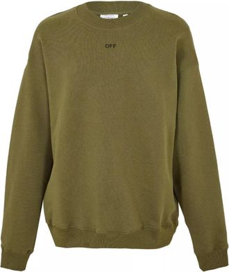 Off-white Off Stamp Skate Logo Sweatshirt - Heren - Sweatshirts - Groen - L - Katoen - Hoodies & sweatvesten