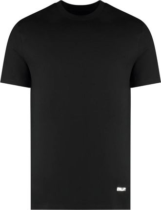 Jil Sander Tops, Heren, Zwart, S, Katoen, Katoenen T-shirt met ronde hals