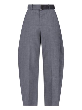 sacai Tailored High-Waisted Wool Trousers with Structured Silhouette