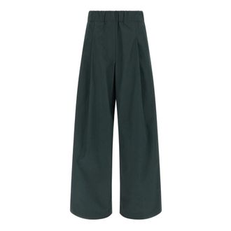 Dries Van Noten Broeken, Dames, Groen, M, Katoen, Pila Pants