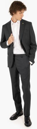 Alessandro Gilles Abito slim in misto lana verde