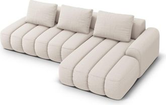 CXL by Christian Lacroix Sof&aacute; cama esquinero derecho con ba&uacute;l 4 plazas tejido estructural beige