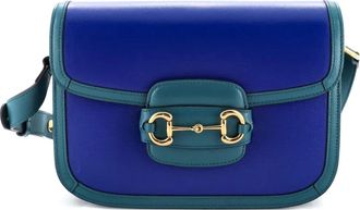 Gucci Horsebit 1955 Leather Small shoulder bag - Blauw