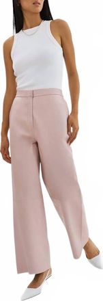 LaMarque Yaren Wide Leg Leather Pants In Rose