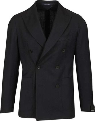 Tagliatore Jassen, Heren, Blauw, M, Katoen, Montecarlo Double-Breasted Jacket