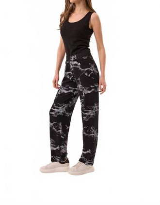 French Kyss Abstract Print Lounge Pant In Black/white