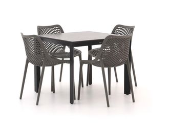 Forza Furniture Forza Ripi/Sestino 90cm dining tuinset 5-delig stapelbaar