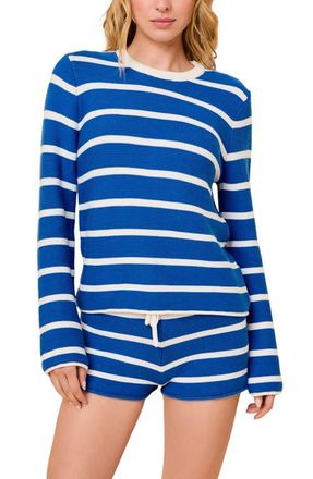Solid & Striped The Hudson Sweater in Olympian Blue Breton Stripe at Nordstrom, Size X-Small