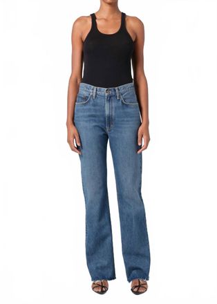 A Gold E Leena High Rise Flare Jean In Placebo