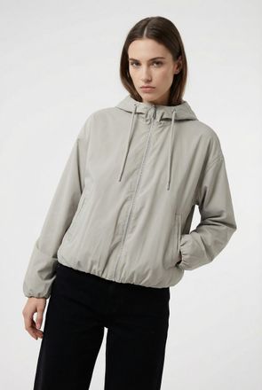 Only Outdoorjacke ONLY ONLCAMILLE SHORT JACKET CC OTW, Damen, Gr. XL, moonbeam, Web, Obermaterial: 100% Polyester, unifarben, normal, elastischer Bund, Jac
