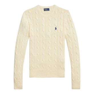 Ralph Lauren Round-neck Knitwear, female, Beige, Size: L Julianna Sweater